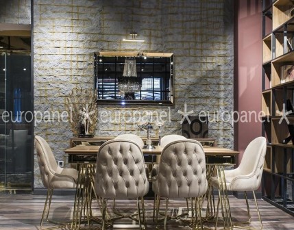 Duvar paneli ev içi TV arkası, salon, otuma odası duvar dekorasyonunda kullanımı - Beton panel