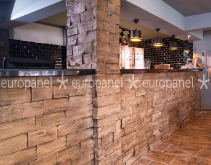 Esnek ahşap görünümlü hazır plaka duvar panelleri ahşap duvar paneli - 547