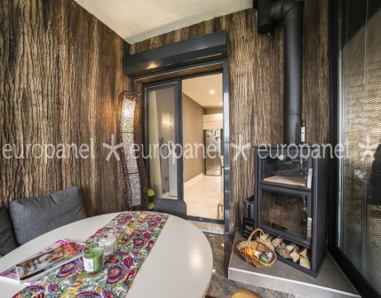 Dekoratif ahşap görünümlü hazır plaka duvar panelleri ahşap duvar paneli - 549