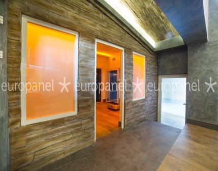 Ahşap görünümlü hafif hazır plaka duvar panelleri ahşap duvar paneli - 551