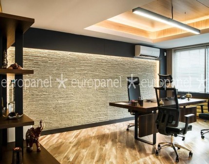 Modern taş görünümlü hazır plaka duvar panelleri taş duvar paneli - 557