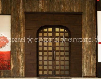 Fiberglass ahşap desenli hazır plaka duvar panelleri ahşap duvar paneli - 548