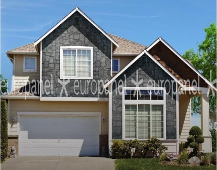 Europanel Country Rubble, dış cephe kaplamalar için yeni bir yapı duvar malzemesi olarak üretilmiştir.