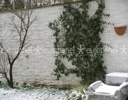 Beyaz Doğal Taş Efektli Bahçe Duvar Paneli-Urban Slate