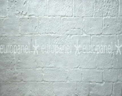 Blok Taş Dokulu Duvar Paneli – Ashlar Serisi - OFFWHITE