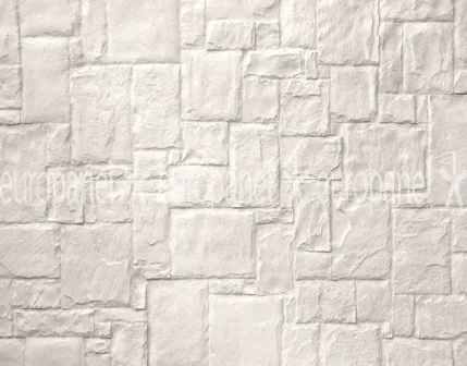 Asimetrik Doğal Taş Formlu Duvar Paneli – Country Rubble - OFFWHITE