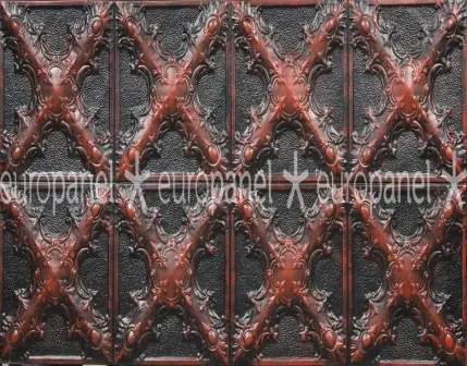 Magnolia Aksiyel Motifli Dekoratif Karo Duvar Paneli - REDBLACK