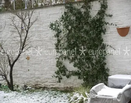 Urban Slate Beyaz Taş Efektli Bahçe Duvarı ve Dış Cephe Kaplama Paneli