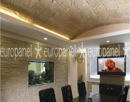 Esnek yapısından dolayı Europanel tavan kaplama modelleri tonoz ve kubbeli yapılarda alternatifsiz dekoratif ürünüdür.