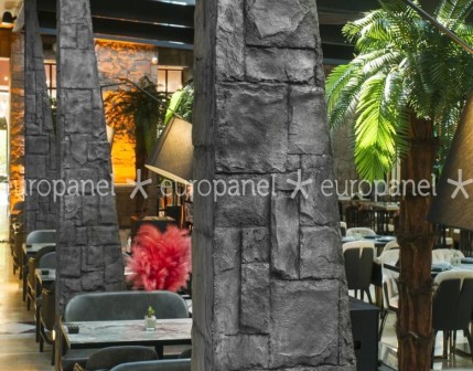 Dayanıklı olmasının yanı sıra dekoratif özelliği ile dikkat çeken taş kaplamalar esnek yapısı ile kiriş, tonoz ve sütunlara kolaylıkla monte edilebilir.