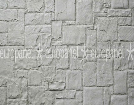 Taş duvar panelleri, su tutmayan yüzeyi ve kesik taş form görüntüsü ile cephe kaplamaları için alternatiftir. Country Rubble - CHICGRAY