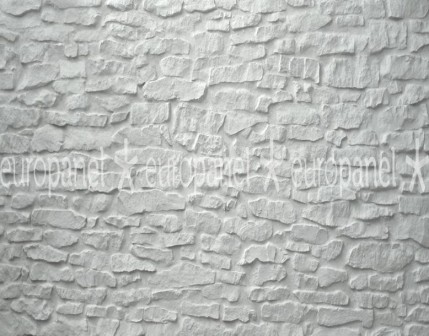 Taş desenli duvar panelleri sıvı geçirgenliği olmaması nedeniyle, yapısında nem, rutubet oluşmaz.  Gaja rock  - OFFWHITE